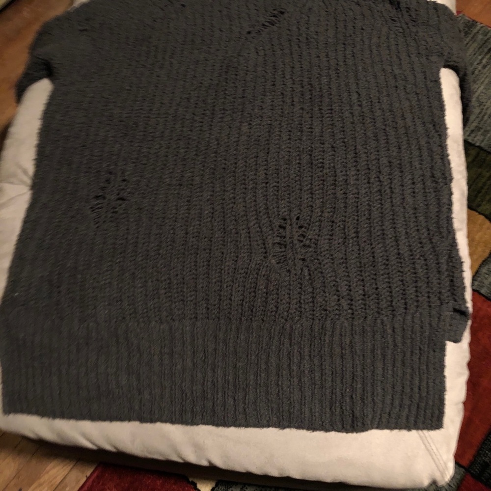 Dark forest green hi low sweater